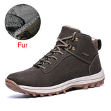 DEKABR Non-slip Winter Plush Warm Men Boots Waterproof Leather Men Snow Boots Working Men Ankle Boots High Top Men Shoes 39~48