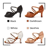 SWDZM Tango Latin Dance Shoes Women Party Pole Dance Shoes Ladies Ballroom Modern Shoes Women High Heel Salsa Dance Sandals