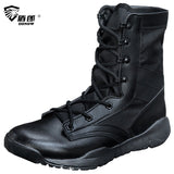 Lightweight Military Black Boots Men Breathable Spring Summer Shoes Tactical Combat botas hombre Militares Chaussure Homme