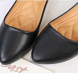 Spring Autumn Woman Flats Pointed Toe Slip On Flat Shoes Ladies Ballet Flats Boat Shoes Fashion Plus Size 36-42 43 46