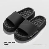 Men Thick Sole Summer Beach Slides Women Bathroom Anti-Slip Slipper Soft Sandals Fashion Flip-Flops Ultra-Light Letter Shoes