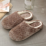 2023 Short Plush Slippers Mute Furry Slippers Non-slip Fur Flat Slippers Indoor Winter Warm Floor Slipper Soft Sole for Bedroom