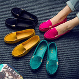 Casual Flat Shoes Spring Autumn Flat Women Shoes Slips Soft Round Toe Plus Size Denim Flats Jeans Loafers Zapatos Mujer