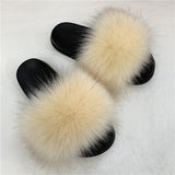 Faux Fur Slippers Women Home Fluffy Flat Slides Winter Comfort Furry House Sweet Shoes Female Slipper Indoor Flip Flops