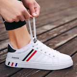 Men Sneakers Casual Shoes Lightweight Breathable Men Flat Shoes White Business Travel Work Clothes Shoes Trendy Shoes for Men