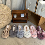 House Slipper Women Winter Non Skid Grip Indoor Fur Contton Warm Plush Fluffy Lazy Female Mouse Ears Home Fuzzy Flat Shoes 2023