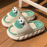 2022 Women&#39;s Slippers Summer Four Seasons Indoor Home Sandals and Slippers Cute Cartoon Milk Cow House Slippers Funny Shoes