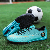 Hot Sale Size 35-47 Men's Soccer Shoes Cleats Teenager Breathable Sneakers Kids Grass Training FG / TF Antiskid Football Boots