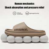 Men Thick Sole Summer Beach Slides Women Bathroom Anti-Slip Slipper Soft Sandals Fashion Flip-Flops Ultra-Light Letter Shoes