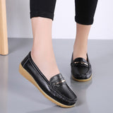 Woman Slip On Women Flats Moccasins 2023 New Genuine Leather Shoes  Women's Loafers Spring Autumn Mother Shoes