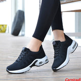 Four Seasons Breathable Sports Running Shoes Women Flying Weave High Elasticity Casual Sneakers Ladies Non-slip Jogging Shoes