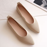 2023 Women Pointed Toe Shallow Flat Shoes Mesh Loafers Soft Bottom Ballet Flats Classic Moccasins Knit Dress Shoes Ballerina