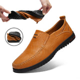 Genuine Leather Formal Lofers For Men Luxury Brand 2023 Slip On Casual Moccasins Italian Male Driving Shoes Chaussure Homme 47