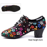 Women Shoes For Dance Shoes Girls Ladies Samba Ballroom Modern Tango Dancing Shoes 5CM Heels Square Dance Salsa Training Shoes