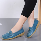 Woman Slip On Women Flats Moccasins 2023 New Genuine Leather Shoes  Women's Loafers Spring Autumn Mother Shoes