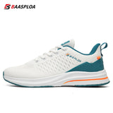 Baasploa 2021 New Men Knit Casual Walking Shoes  Breathable Trendy Sneakers Original Light Shock Absorption Male Tennis Shoe