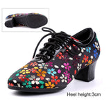 Women Shoes For Dance Shoes Girls Ladies Samba Ballroom Modern Tango Dancing Shoes 5CM Heels Square Dance Salsa Training Shoes