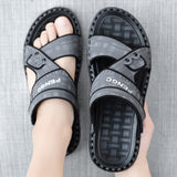 Sandals for Man Fashion Outdoor Korean  Leather Indoor House Platform Male Beach Shoes Casual Men Sandals New In Summer