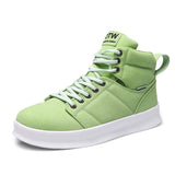 New Fashion Men High top Canvas Shoes Harajuku Style Green Sneakers Men Classic Skateboard Shoes Men Casual Platform Sneakers