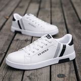 2022 Men&#39;s Casual Shoes Lightweight Breathable Men Shoes Flat Lace-Up Sneakers Men White Business Travel Tenis Masculino