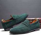 New Flats Men Large Size Solid Suede Casual Shoes Soft Fashion Loafers Slip-on Male Lightweight Driving Flat Heel Footwear