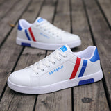 New Sneakers Men Casual Tennis Shoes Lightweight Breathable Men Shoes Flat Lace-Up Men White Business Travel Tenis Masculino