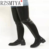 Autumn 2022 Women&#39;s Over-the-knee Boots Side Zipper Skinny Red Sexy Nightclub Boots