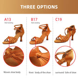 Hot Latin Dance Shoes Woman Soft Bottom Girls Salsa Ballroom Shoes Ladies Professional Dancing Shoes 5.5/7.5CM High Heel