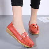 Woman Slip On Women Flats Moccasins 2023 New Genuine Leather Shoes  Women's Loafers Spring Autumn Mother Shoes