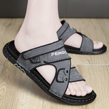 Sandals for Man Fashion Outdoor Korean  Leather Indoor House Platform Male Beach Shoes Casual Men Sandals New In Summer