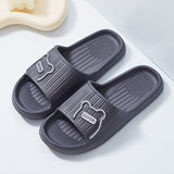 Cute Bear Men Slippers Thick Platform Sandals Women Summer 2023 Home Slippers Indoor Soft Sole Flip Flops Couple No-Slip Slipper