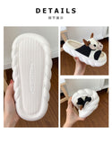 2022 Women&#39;s Slippers Summer Four Seasons Indoor Home Sandals and Slippers Cute Cartoon Milk Cow House Slippers Funny Shoes