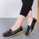 Woman Slip On Women Flats Moccasins 2023 New Genuine Leather Shoes  Women's Loafers Spring Autumn Mother Shoes