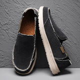 Canvas Casual Shoes for Men Summer Ultralight Male Loafers Slip-On Breathable Comfortable Driving Shoes Big Size 39-47