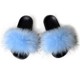 Faux Fur Slippers Women Home Fluffy Flat Slides Winter Comfort Furry House Sweet Shoes Female Slipper Indoor Flip Flops