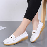 Woman Slip On Women Flats Moccasins 2023 New Genuine Leather Shoes  Women's Loafers Spring Autumn Mother Shoes