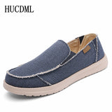 Canvas Casual Shoes for Men Summer Ultralight Male Loafers Slip-On Breathable Comfortable Driving Shoes Big Size 39-47