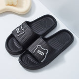 Cute Bear Men Slippers Thick Platform Sandals Women Summer 2023 Home Slippers Indoor Soft Sole Flip Flops Couple No-Slip Slipper