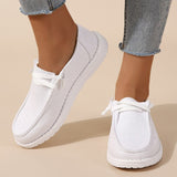 Summer Fashion Women Vulcanize Shoes Ladies Casual Flats Convenient Slip On Loafers Comfortable Outdoor Sports Sneakers