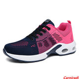 Four Seasons Breathable Sports Running Shoes Women Flying Weave High Elasticity Casual Sneakers Ladies Non-slip Jogging Shoes