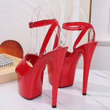 Platform Sandals High heel 15cm female model pole dancing catwalk artifact shoes large size show t-stage women