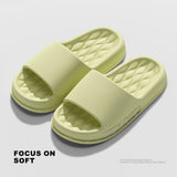 Men Thick Sole Summer Beach Slides Women Bathroom Anti-Slip Slipper Soft Sandals Fashion Flip-Flops Ultra-Light Letter Shoes