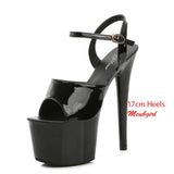 Mclubgirl Women Sexy Show Sandals 13 15 17 CM High Heels Sexy Platform Color Sandals Girls Shoe for Party Club Drop Sale LFD