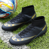 New Men Football Boots Outdoor Lawn Turf Soccer Shoes Sneakers Ankle Free Shipping Training Non-slip Outdoor Sport Sneakers Soft