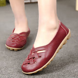 New Moccasins Women Flats 2022 Autumn Woman Loafers Genuine Leather Female Shoes Slip On Ballet Bowtie Women's Shoe Size 35-43