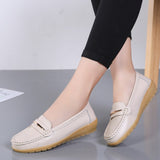 Woman Slip On Women Flats Moccasins 2023 New Genuine Leather Shoes  Women's Loafers Spring Autumn Mother Shoes