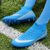 New Men Football Boots Outdoor Lawn Turf Soccer Shoes Sneakers Ankle Free Shipping Training Non-slip Outdoor Sport Sneakers Soft