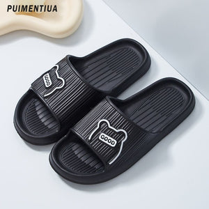 2023 Summer Women Slippers Bath Thick Platform Non-Slip Home Cat Cartoon Flip Flops Beach Sandals Ladies Slides Indoor Outdoor