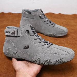 Men Casual Shoes Leather Sneakers Luxury 2023 New In Fashion Loafers Shoes Waterproof Lace Up Man Motorcycle Boots Footwear Men