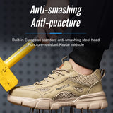 Breathable Men Work Shoes Construction Protective Summer Safety Shoes Anti Stab Work Boots Indestructible Shoes Working Boot New